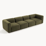 Philo Performance Velvet Low Profile Modular Sofa (4-Seater)