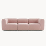 Philo Blush Pink Low Profile Modular Sofa (3-Seater)