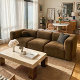 Philo Performance Velvet Low Profile Modular Sofa (3-Seater)