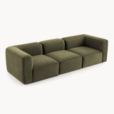 Philo Performance Velvet Low Profile Modular Sofa (3-Seater)