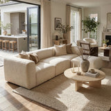 Philo Chenille Low Profile Modular Sectional Sofa (3-Seater+Ottoman)