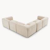 Philo Chenille Low Profile Reversible Modular L Sectional Sofa (5-Seater)
