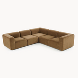 Philo Performance Velvet Low Profile Reversible Modular L Sectional Sofa (5-Seater)