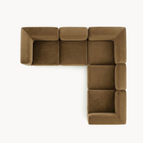 Philo Performance Velvet Low Profile Reversible Modular L Sectional Sofa (5-Seater)