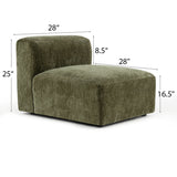Philo Chenille Low Profile Modular Armless Chair