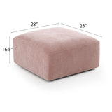 Philo Blush Pink Low Profile Modular Ottoman