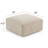 Philo Chenille Low Profile Modular Ottoman