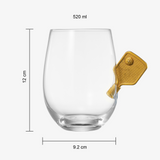 Pickleball Stemless Wine Glasses | Set of 2 (17.5 OZ)