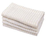 Beige Pinstripe Linen Napkins - Set of 4, 8 & More
