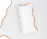 Beige Scallop Napkins - Embroidered Napkins