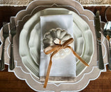 Cotton Dinner Napkins Set of 4 – Piping Trim