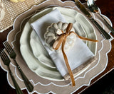 Cotton Dinner Napkins Set of 4 – Piping Trim