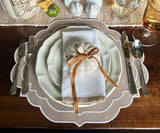 Cotton Dinner Napkins Set of 4 – Piping Trim