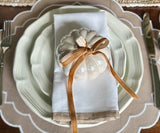 Cotton Dinner Napkins Set of 4 – Piping Trim