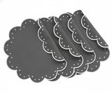 Placemats Round - Scallop Placemat Washable