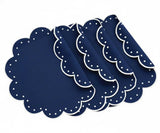 Placemats Round - Scallop Placemat Washable