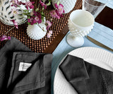 Black Double Hemstitch Napkins
