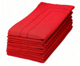 Red Double Hemstitch Napkins