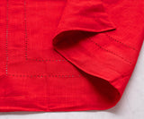 Red Double Hemstitch Napkins