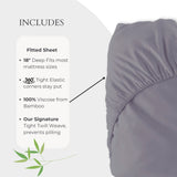 Bamboo Fitted Sheet - Platinum