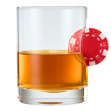 Poker Chip Whiskey & Wine Glasses | SINGLE (20 OZ)