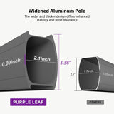 PURPLE LEAF SUNBRELLA Cantilever Umbrella Grey Aluminum Patio Umbrella