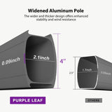 PURPLE LEAF SUNBRELLA Cantilever Umbrella Grey Aluminum Patio Umbrella