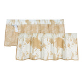 Elsa Cowhide Reversible Quilted Valance, Light Tan