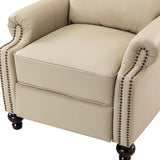 Consuela Mid-century Genuine Leather Recliner
