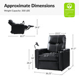 Iliana Electric Genuine Leather Recliner with Small Table and Phone Holder