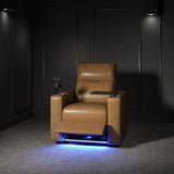 Iliana Electric Genuine Leather Recliner with Small Table and Phone Holder