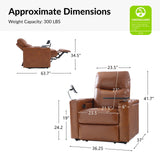 Iliana Electric Genuine Leather Recliner with Small Table and Phone Holder