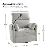 Arthur 38" Power Rocking Swivel Recliner with USB(Optional Types)