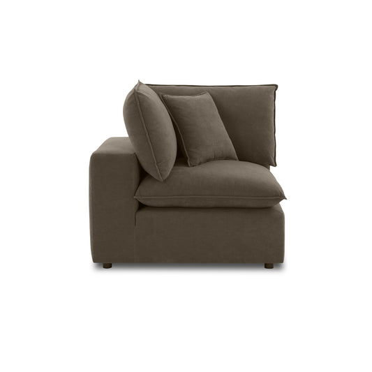 Cali Chocolate Brown Performance Velvet Corner Chair