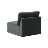 Willow Performance Velvet Modular Armless Chair