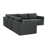 Willow 5-Piece Performance Velvet Modular L Sectional
