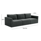 Willow 105" Performance Velvet Modular Sofa