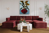 Willow 6-Piece Performance Velvet Modular U Sectional
