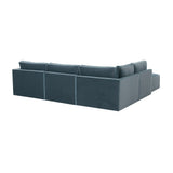 Willow 5-Piece Performance Velvet Modular Left Facing Sectional