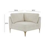 Serena Performance Velvet Modular Armless Chair