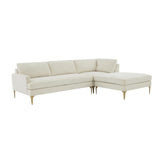 Serena 3-Piece Performance Velvet Chaise Sectional