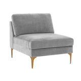 Serena Performance Velvet Modular Armless Chair