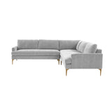 Serena 3-Piece Performance Velvet L-Sectional