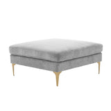 Serena Performance Velvet Ottoman