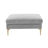 Serena Performance Velvet Ottoman