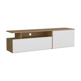 Selma Floating 63" Wide TV Stand with Two Cabinets, Six Open Shelves, Wall-Mounted Entertainment Center with Cable Management, Modern Media Console for Living Room Organizing and Home Decor