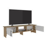 Dago 65" TV Stand with 4 Open Shelves, 2 Doors, Modern Media Console for Living Room Entertainment Storage