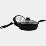 XD Nonstick 8" Fry Pan and 3.8 qt Saute Pan with Glass Lid Set | Made in Switzerland