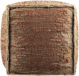 Rhuddlan Jute Rust Pouf