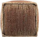 Rhuddlan Jute Rust Pouf